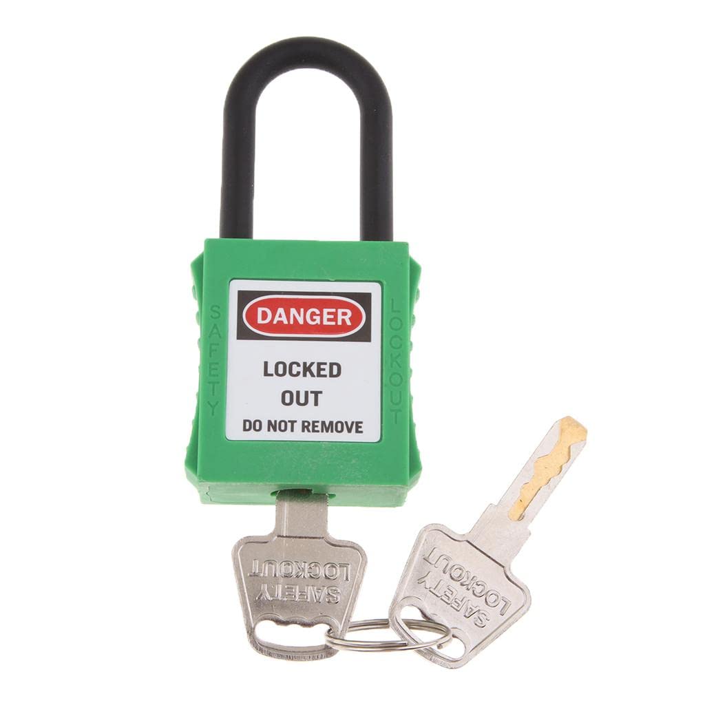 Cadenas de consignation contre les chocs électriques avec poignée nylon et corps PVC vert