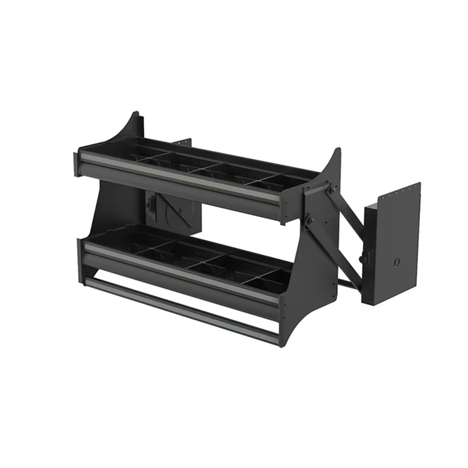 IUokLU Pull Down Cabinet Organizer - Sliding Storage Basket for Upper Cabinet Pull-Out Drawer, Drop Down Spice Shelf, Kitchen Space Saver(560-564mm)