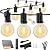 Brightown 108FT Solar String Lights Outdoor with Remote and 52 LED Shatterproof Bulbs, Dimmable & Timable, 3 Light Modes, Solar Patio String Lights Outdoor for Cafe, Garden, Deck, Outside Wedding