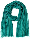 190 (l) x 75 (an) Desigual FOU_Color Block Emb Bufanda de Moda, Verde, Talla única para Mujer