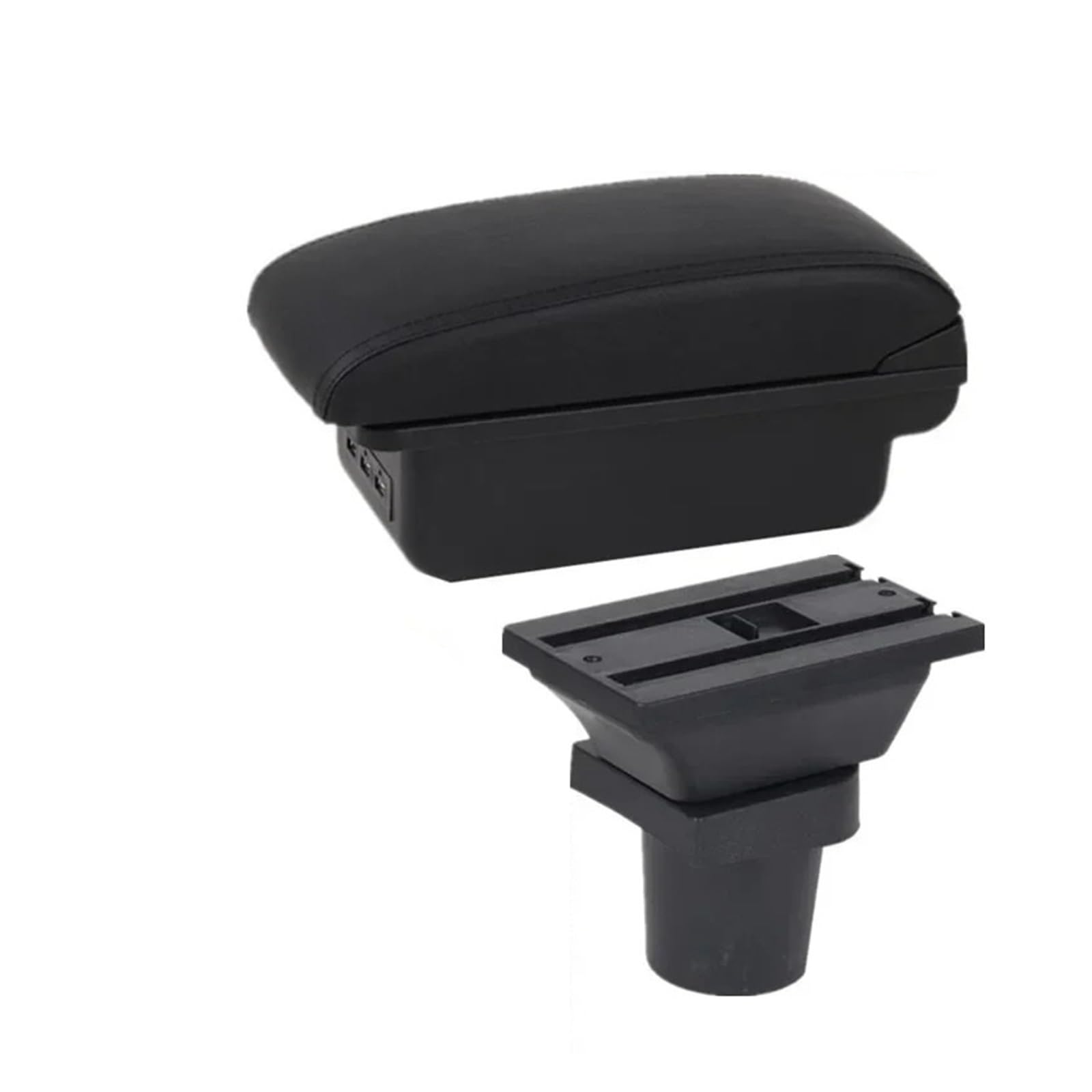 GBGWRMRYX Center Armrest Box For Yaris 3 For Hybrid For Yaris For Vitz Car Armrest Box Interior Retrofit Central Storage Box Accessories Arm Rest(B1 black line 3USB)