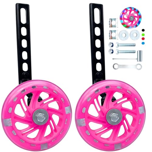 Training Wheels for Bicycle,Flash Mute Wheel Compatible for Bikes of
