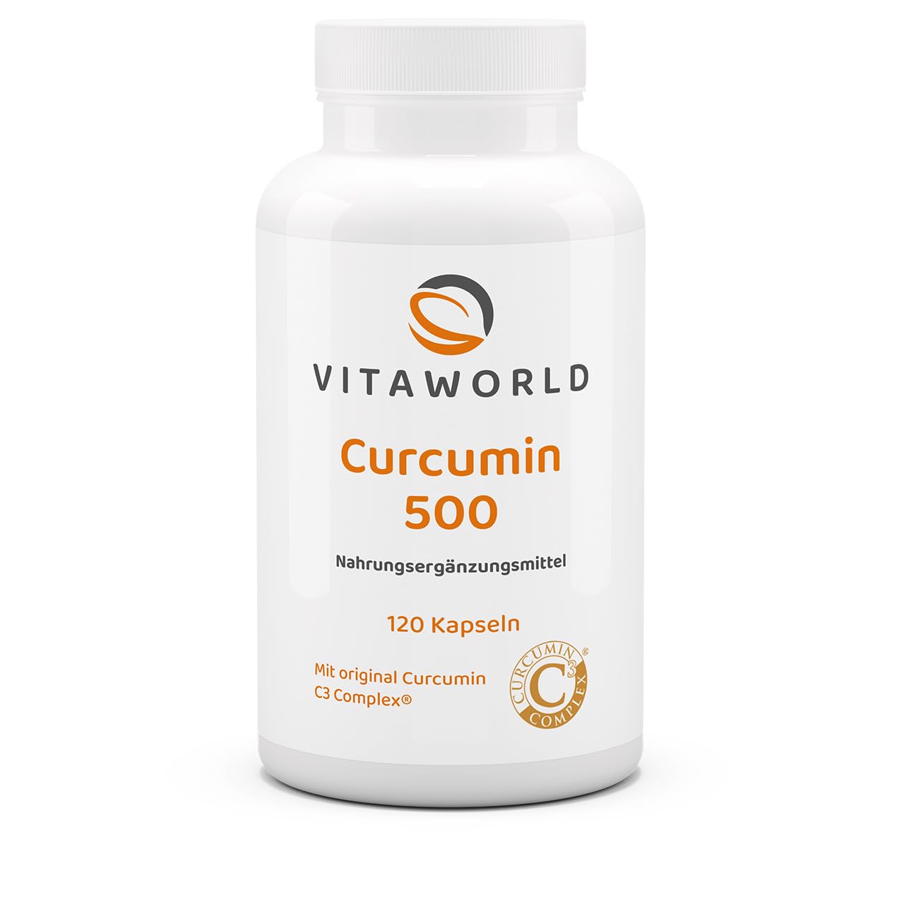 Vita World Curcumin 500 Vegi Kapseln Curcumin 500 Vegi Kapseln – Curcumin C3 Complex, Piperin, 120 Kapseln