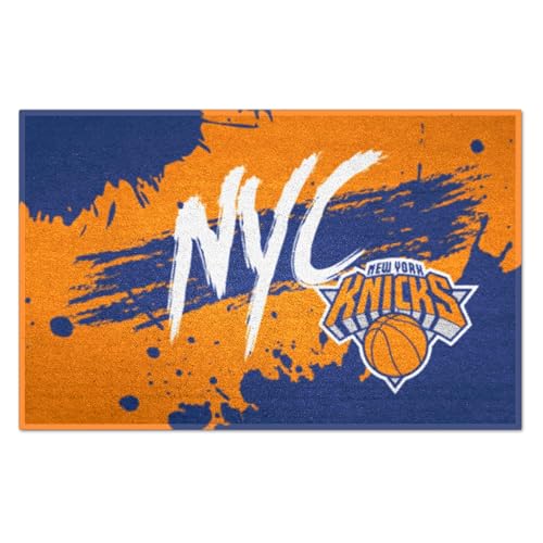 FANMATS 36003 NBA - New York Knicks Slogan Starter Mat Accent Rug - 19in. x 30in.| Sports Fan Home Decor Rug and Tailgating Mat