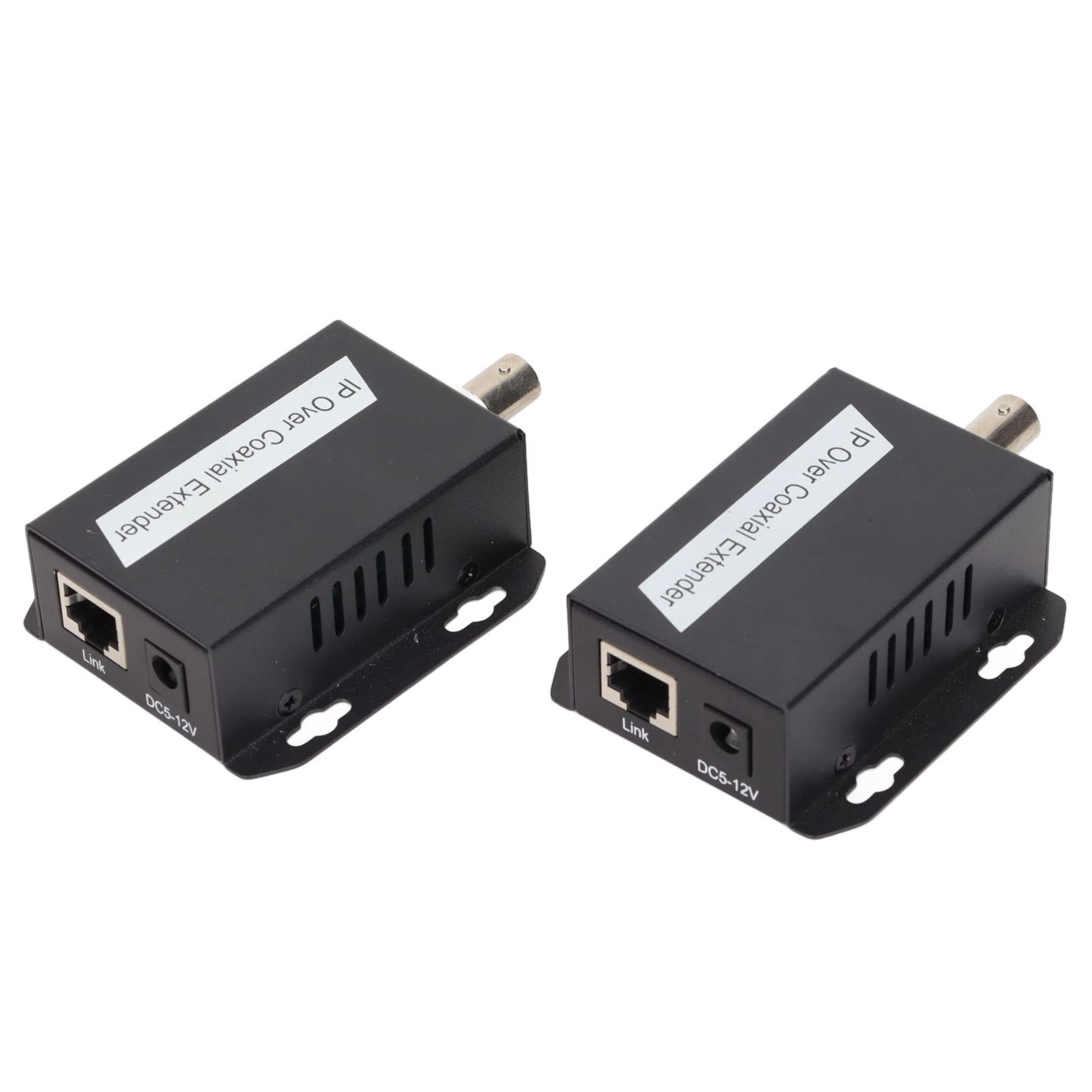 Bewinner Extensor de IP de 2 Piezas, Conjunto de Extensor de Ethernet Convertidor de Cable Coaxial, Adaptador de Ethernet Estable de Tamaño Pequeño de Comunicación Bidireccional