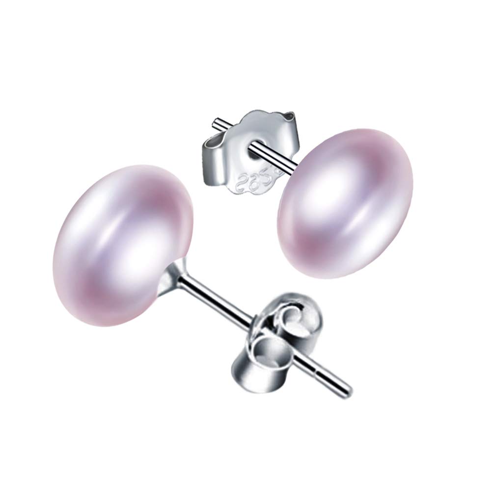 Yumilok Pendientes de Perlas, en Plata 925, Arete para Mujer Niña, Regalo de Cumpleaños de Navidad