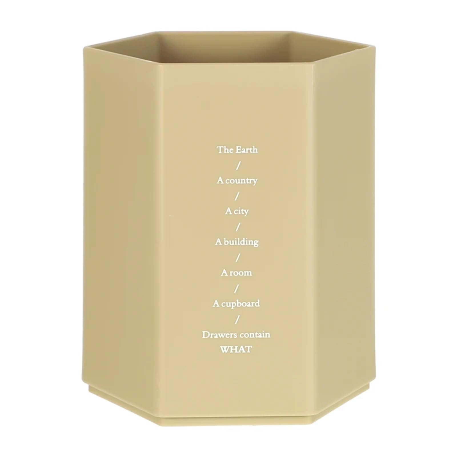 DHYUACN Pen Holder Simple Solid Hexagon Shaped Pen Holder Desktop Organizer School Office Pencil Stationery Storage Box Container Desk Pen Holder(Color 4)