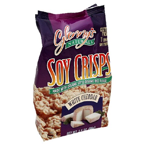 Glenny's Organic Soy Crisps, White Cheddar, 3.5 oz