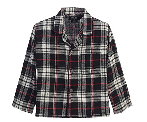 Gioberti Boys Yarn-Dye Brushed 2 Piece Flannel Lounge & Pajama Set with Elastic Waist Pants3