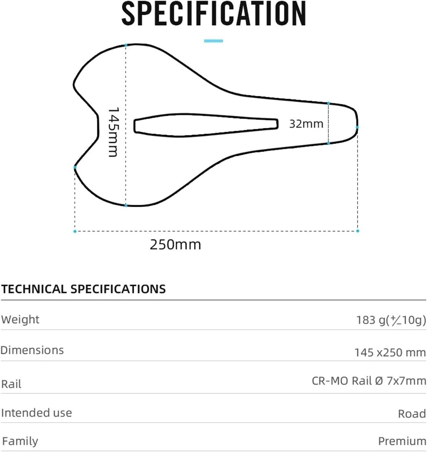 Ultralight Bike Saddle - Leather & PU Fiber Soft Cushion, CR-MO 7 * 7 Rail, for Road MTB Racing Bicycles