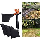 ANBANREY 3 Pack Replacement Leaf Vacuum Bags, 29'x20' Heavy Duty Collection Dump Bag, Adjustable Drawstring...