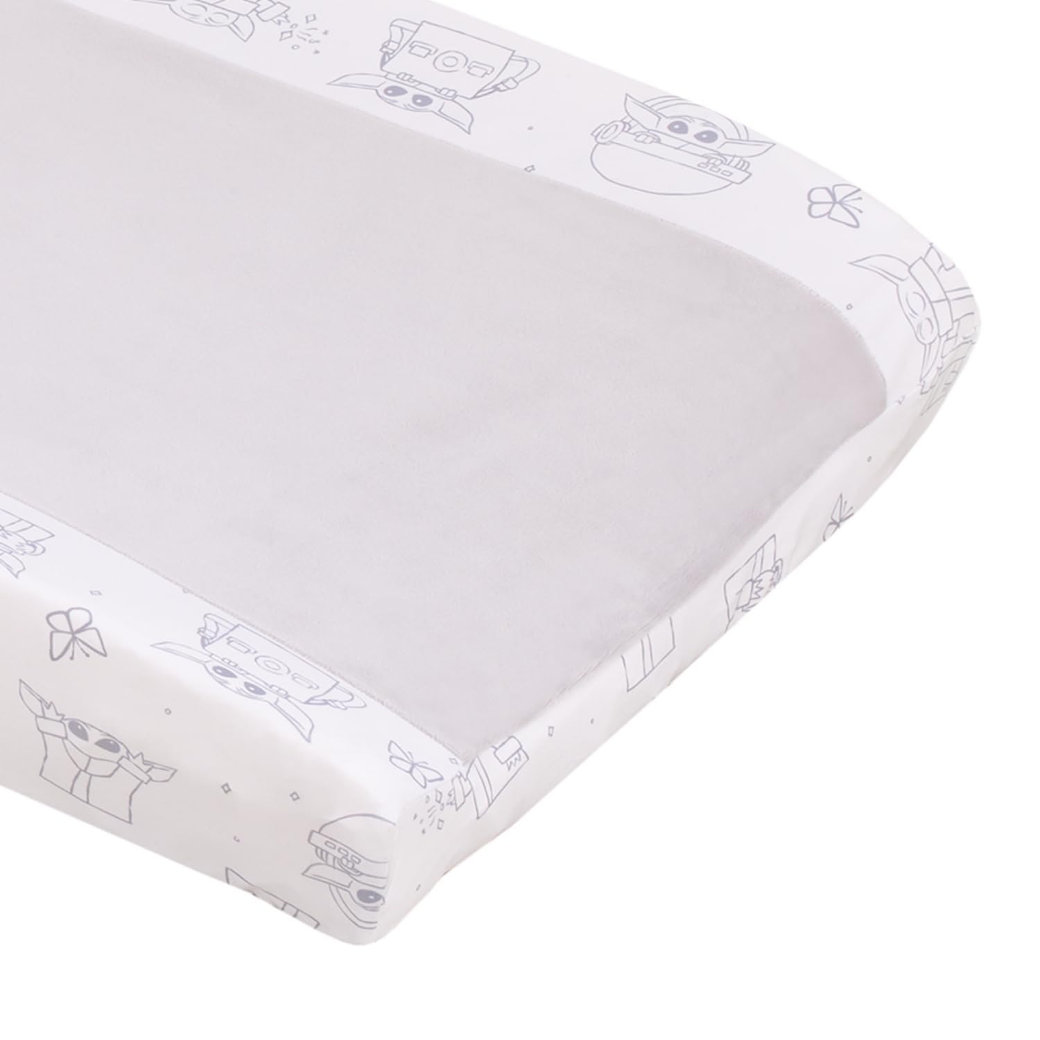 Warner Brothers Harry Potter Magical Moments Grey and White Super Soft Changing Pad Cover-image-3