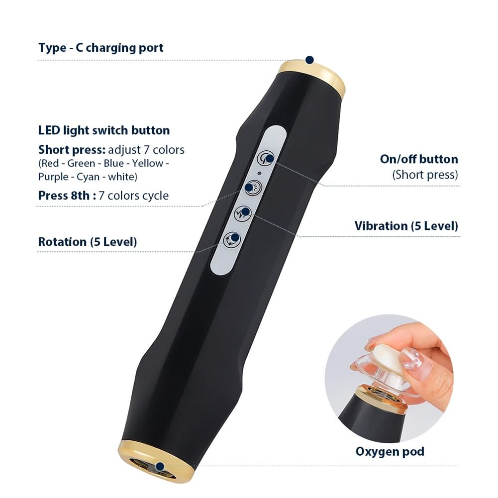 Dispositivo Portatile per di Ossigeno Macchina per il Viso Ricaricabile A Mano Esfoliante Rimozione Delle Rughe Dispositivo di Bellezza