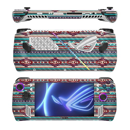 Image of MightySkins Carbon Fiber Skin Compatible with Asus ROG Ally - Southwest Stripes | Protective, Durable Textured Carbon Fiber Finish | Easy to Apply