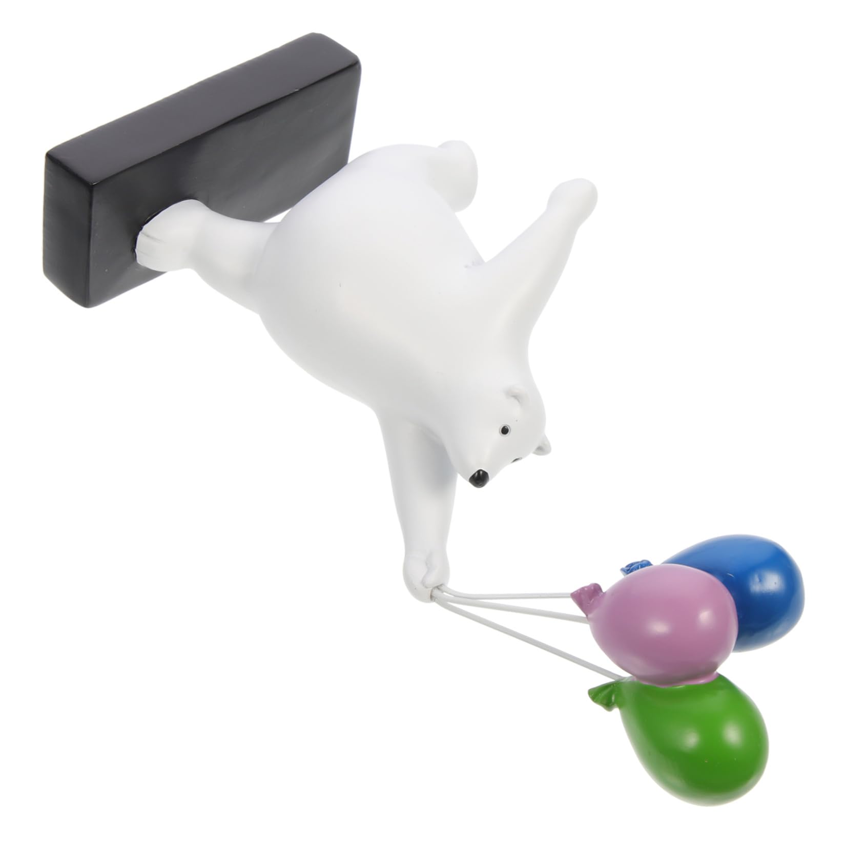 Operitacx Scultura Orso in Resina a Forma di Orso Palloncino per Decorazione da Tavolo e Ornamento per Casa Ufficio Stile Cartone Animato Vivace
