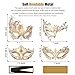 Aqearl Masquerade Mask for Women Metal Mask Shiny Rhinestone Venetian Party Evening Prom Ball Masks Bar Costumes Accessory (Phoenix Gold)