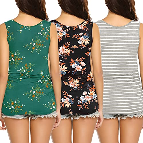 Ekouaer Womens Nursing Tank Tops Double Layer Breastfeeding Cami Soft Postpartum Tank Stripes Print Xl #TOP4
