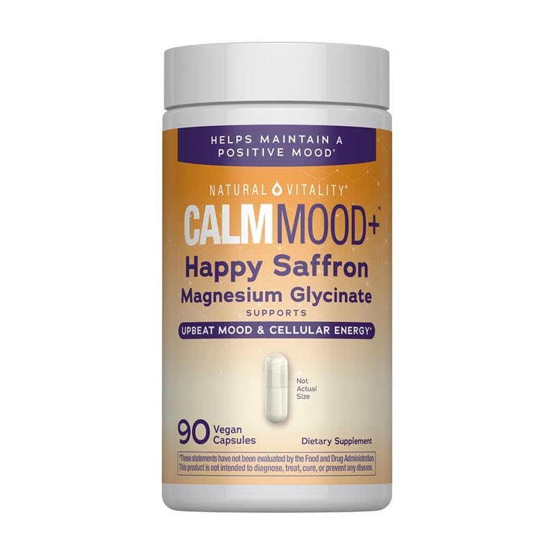 Natural Vitality Calm Mood | Happy Saffron Magnesium Glycinate Capsules