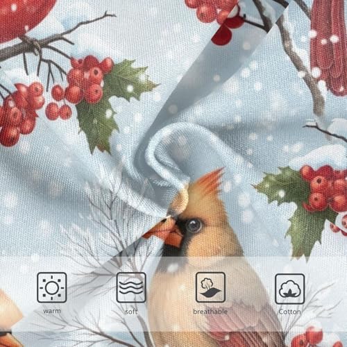 Red Birds Berries Kids Underwear, Toddler Girl Panties, Cotton Girls Underwear, 2–8 Years3