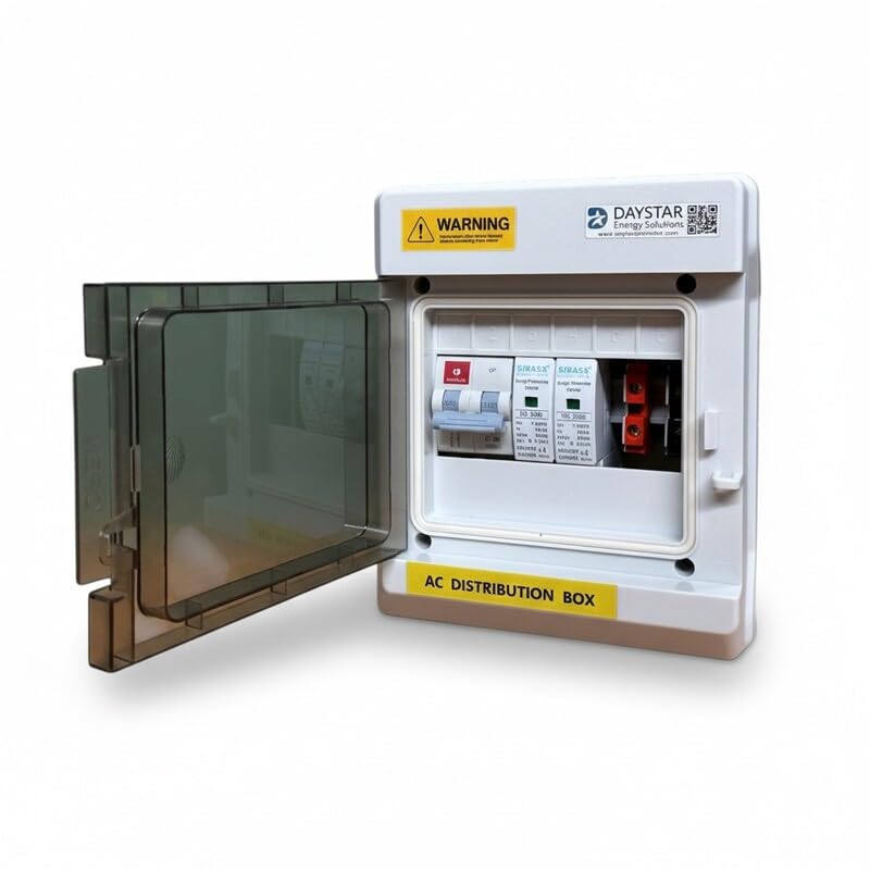Daystar Premium Waterproof IP66 ACDB Single Phase Inbuilt AC MCB 32A, AC SPD 320V For 1kW - 7kW (1Ph 32A IND)-image-47
