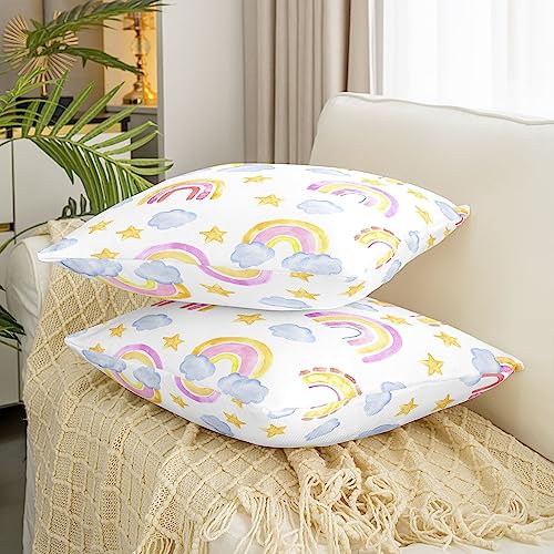 Housse de coussin 55x55 cm nuages et étoiles en lot de 2 Loussiesd - 4