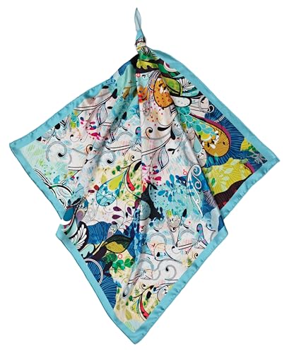 Image of Satin Silk Small Square Scarf for Women, Printed Soft and Comfy Neck Head Tie Scarf Bandana