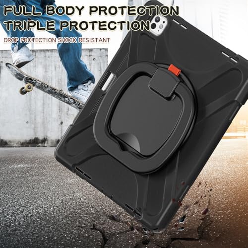 Protection iPad Pro 13 M5 M4 robuste antichoc JZ housse rigide support 360 sangle - 6
