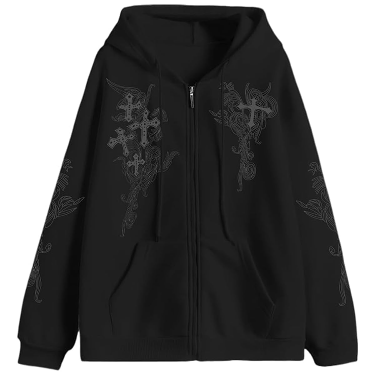 Amazon.com: heyheyshine Gothic Embroidery Hoodies Women Retro