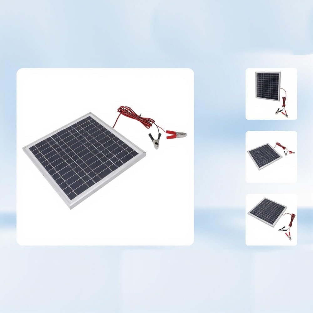 Panneau solaire monocristallin 20 W, chargeur de batterie portable 12 V avec cadre et câble en aluminium, module PV étanche pour camping, camping-car, randonnée