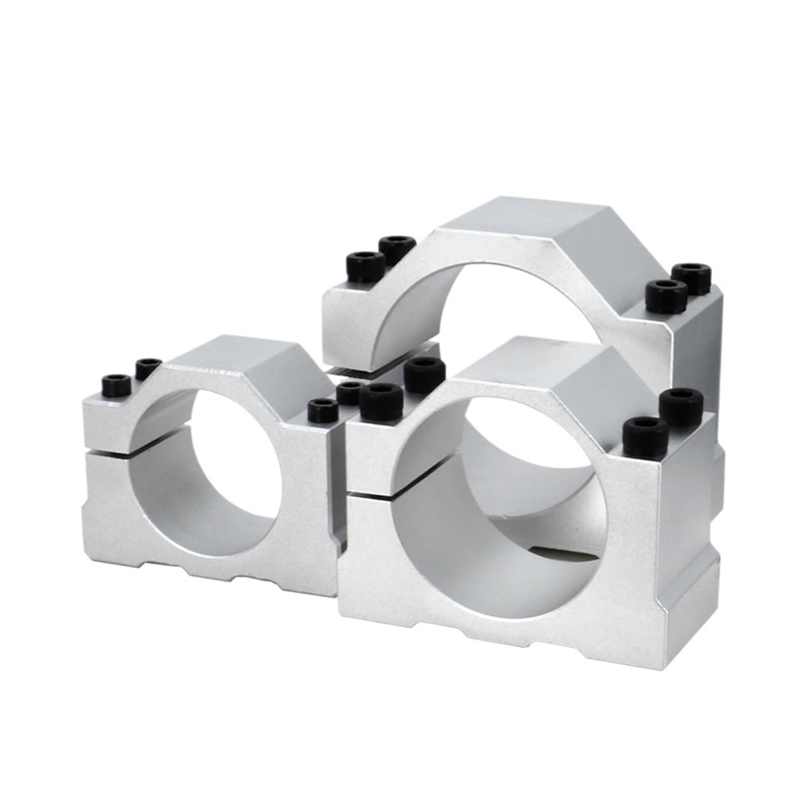 Lyvqzpwlr 65Mm Spindle Clamp， Cnc Spindle Motor Clamp， Aluminium Cnc Spindle Clamp Holder Inner Diameter 48-80Mm For 800W-2.2Kw With 4 Screws(65Mm)