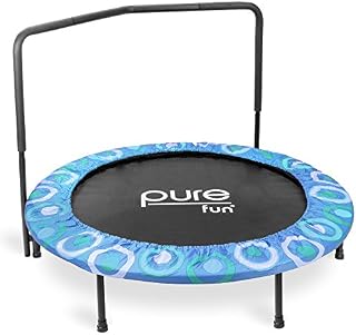 Pure Fun 9008SJ Super Jumper Kids Trampoline with Handrail, Blue - 48 Inches