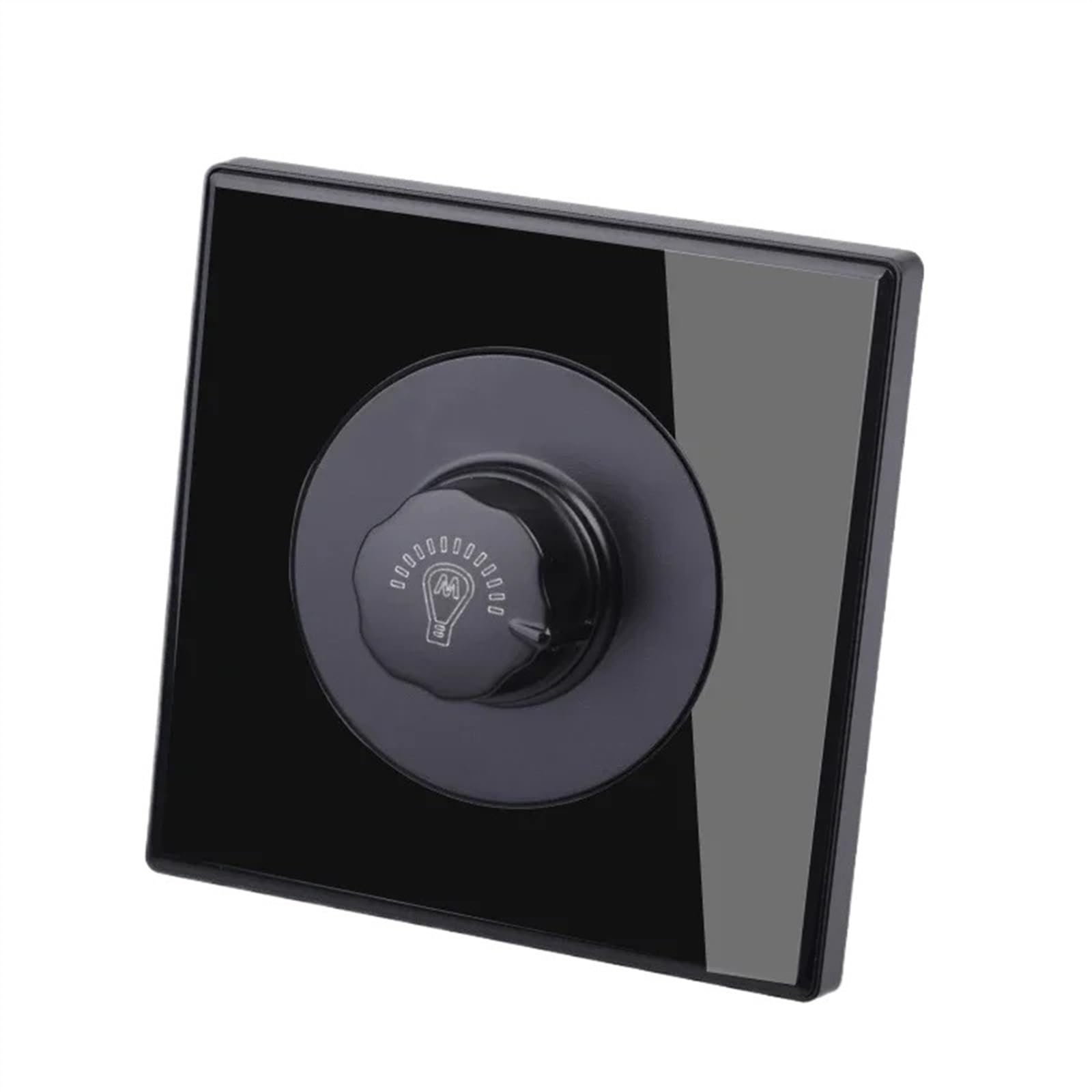 Interruttore della Luce a Parete a, Lampada da Nera in Vetro temperato Indicatore Luminoso a LED con ripristino Automatico Tasti del Pianoforte Pannello 1-4 Gang 1/2 Vie(Dimming)