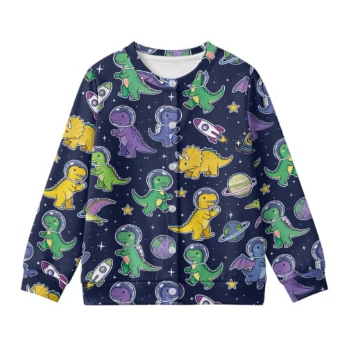 Image of Girls Cardigans Sweater Long Sleeve Crew Neck Button Down Sweaters School Outerwear for Kids Fall Winter Tops