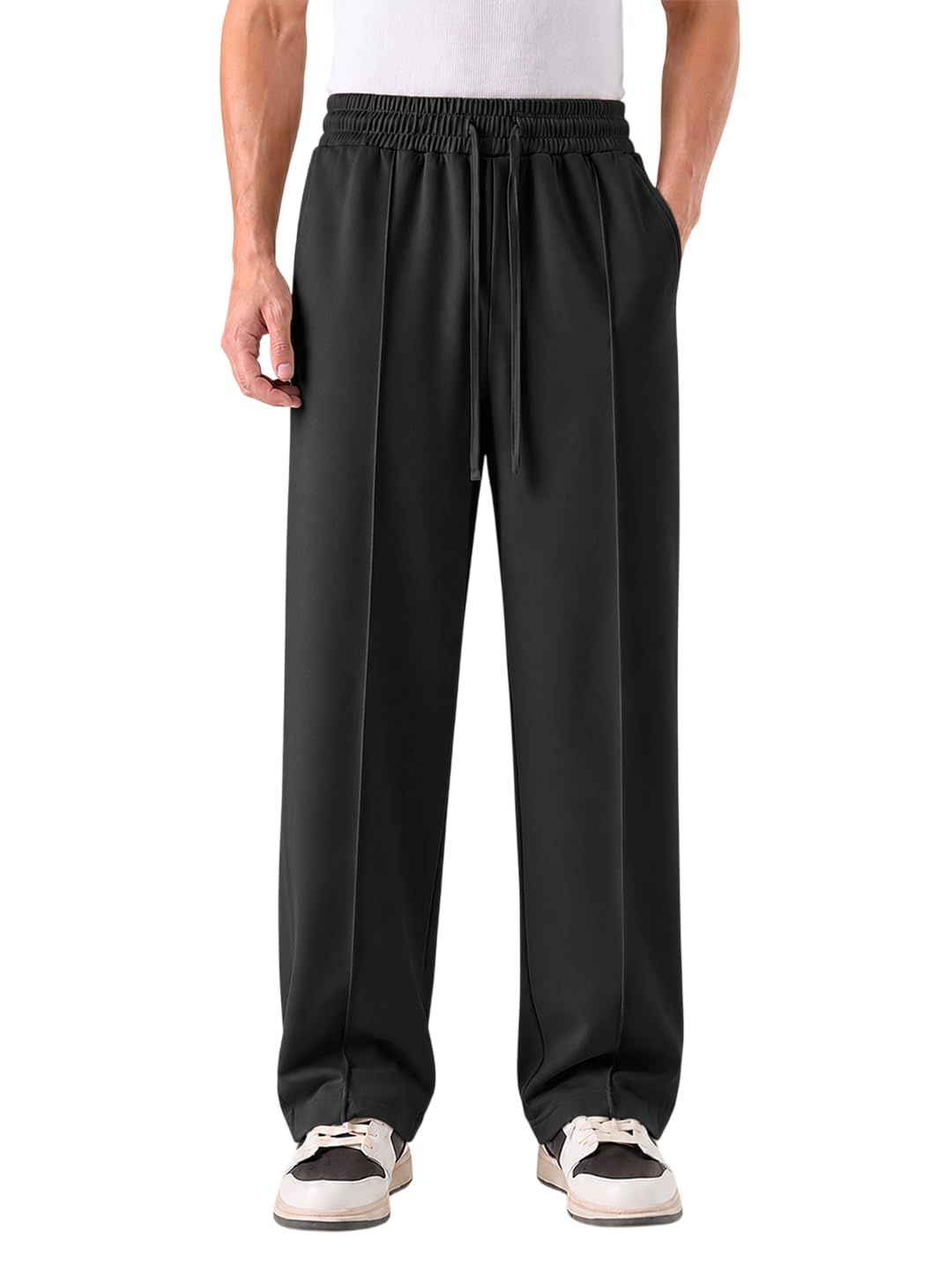 Men's Lycra Cargo Track Pants – Loose Fit Joggers for Men | Korean Style Travel & Lounge Wear Trackpants with Pockets-image-20