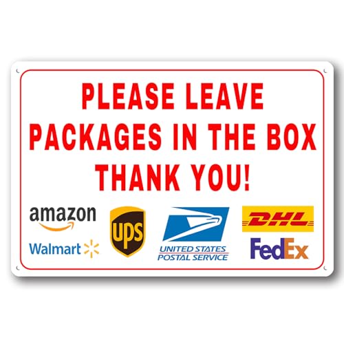 Please Leave Packages In The Box Sign A~jETC - z@AAX܁AhA(A30.5cmx45.74cm)
