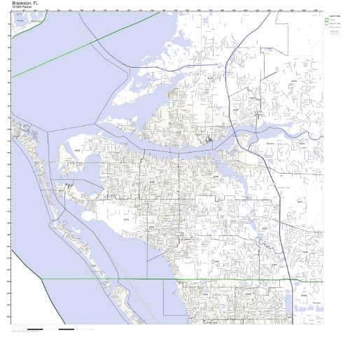 Bradenton, FL ZIP Code Map Not Laminated: Amazon.com: Office Products