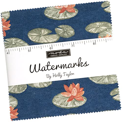 Watermarks Charm Pack By Holly Taylor; 42-5" Precut Fabric Quilt Squares #TOP28