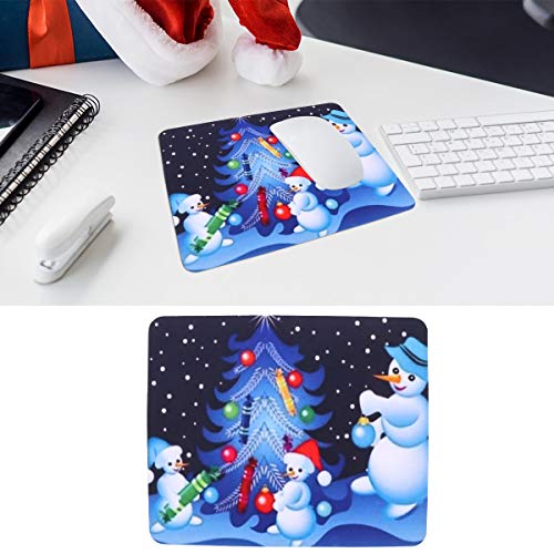 Mobestech 2 peças antiderrapantes mouse pads de natal mouse pads de borracha acessórios de mesa