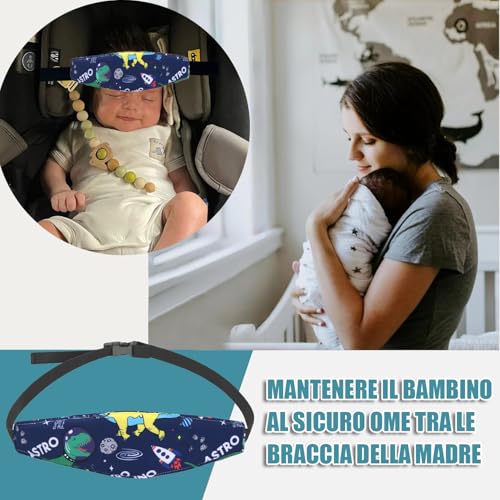 Norhogo 2-teilig Autositz Stirnband, Kinder Auto Stirnband, Kinder Einstellbare Autositz Stirnband, Sicherheit Schlafgürtel für Kleinkind Autositz, farbig