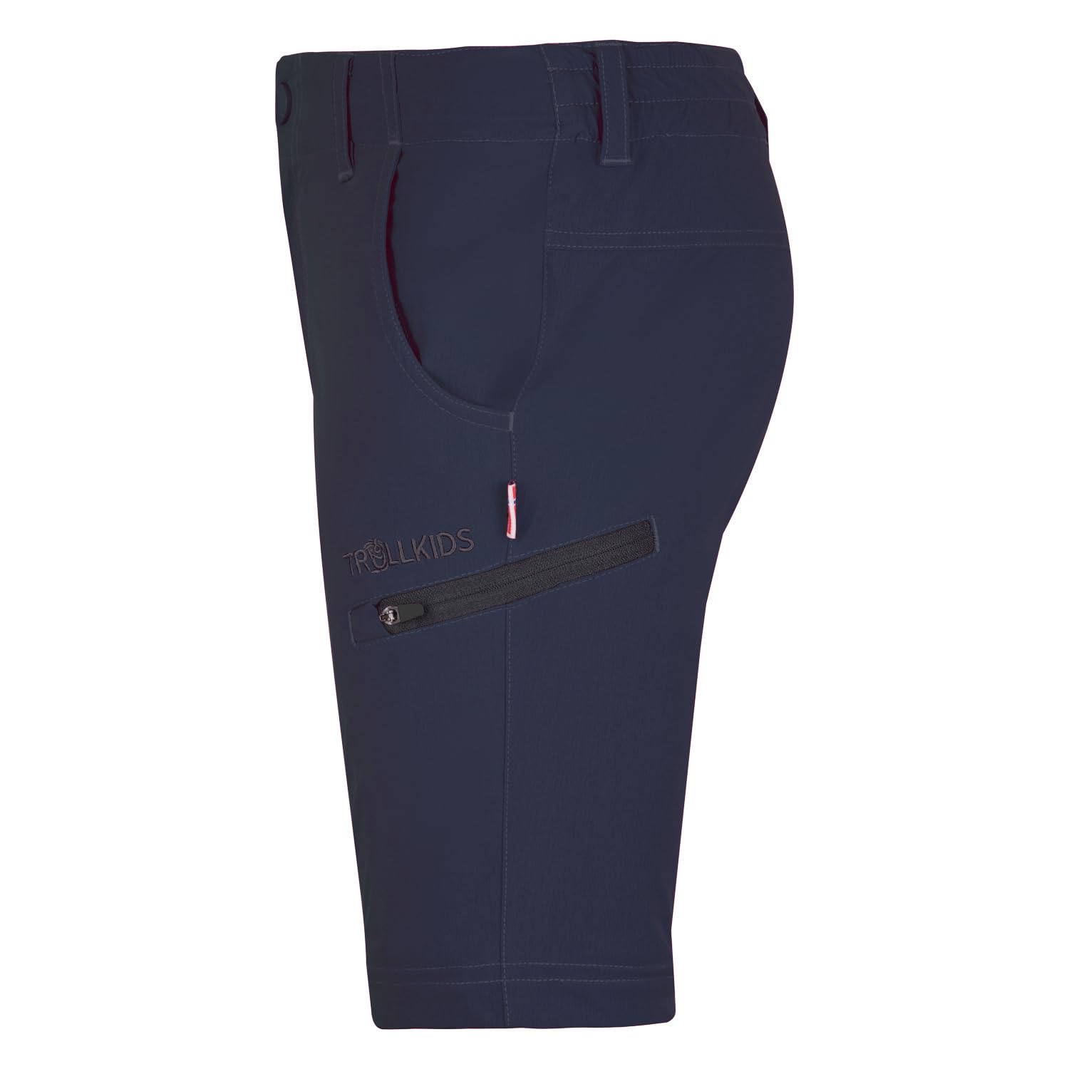 Trollkids Kjerag Zip Off - Pantalones de senderismo para niños, azul marino, 128 cm