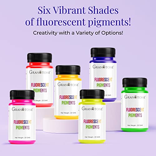 Image of GRANOTONE Fluorescent Pigment Powder Set 6 x 25g Vibrant Colour