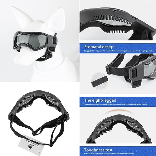Sonnenbrille für Haustiere, UV-Schutz, verstellbares elastisches Band (klein)