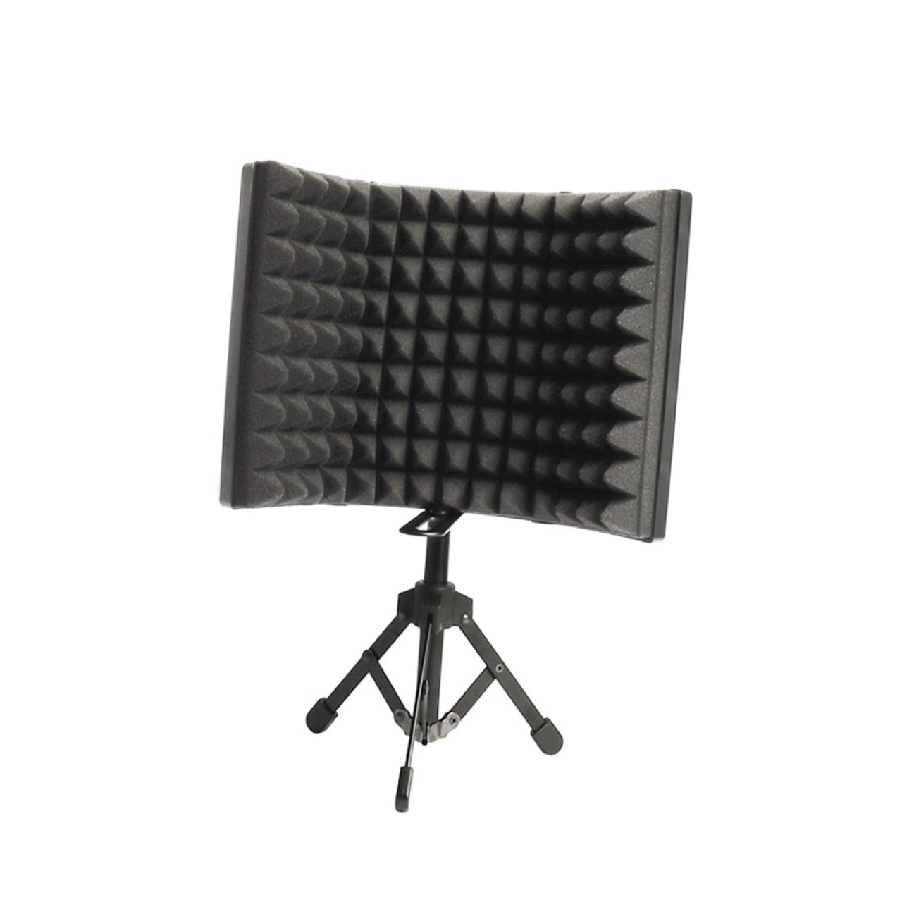 FOMIYES Mikrofon Schutzschild mit 3 Paneelen aus Schwamm und Metall Faltbar und Verstellbar Tragbar für Netzwerk Karaoke und Persönliche Aufnahme Schwarz