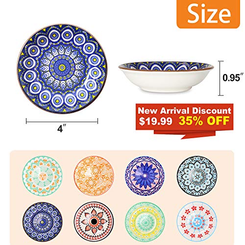 image for Farielyn-X 3 oz Round Soy Sauce Dipping Bowls Set of 8, Porcelain Side