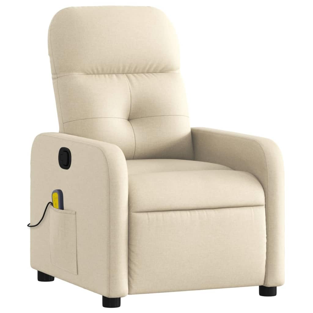 vidaXL Fotel do masażu kremowego