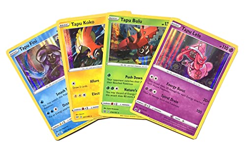 Tapu Lele- Tapu Koko - Tapu Bulu - Tapu Fini - Legendary Pokémon Card Set 061/189 Crown Zenith - Chilling Reign