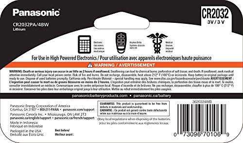 Baterías Panasonic Lithium CR-123A 3V, Paquete de 4 miniatura 4