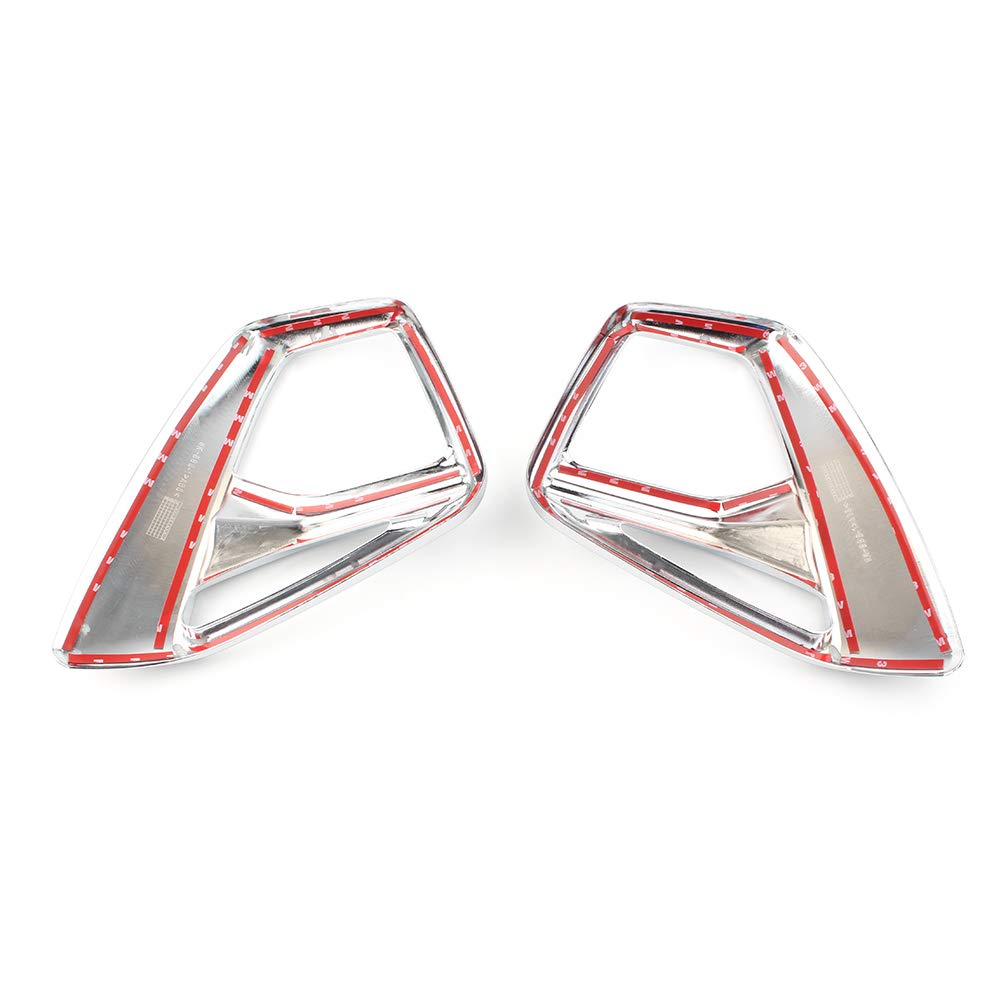 Chrome Front Bumper Fog Light Cover Trim Bezels For Chevy Silverado 1500 2019