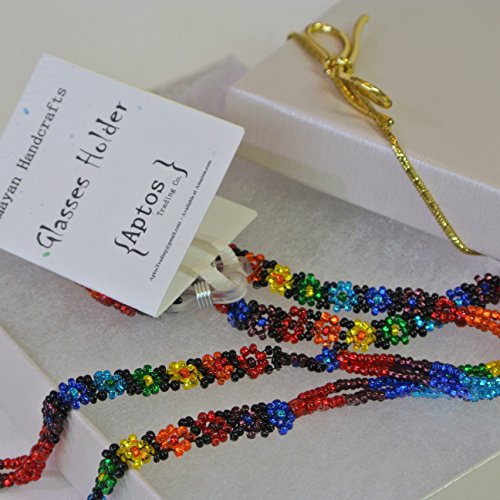 Handcrafted Eyeglasses Beads Retainer/Chain/Holder - Rainbow
