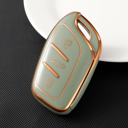 Funda de llave en TPU de 3 botones resistente para MG ZS EV y HS 3